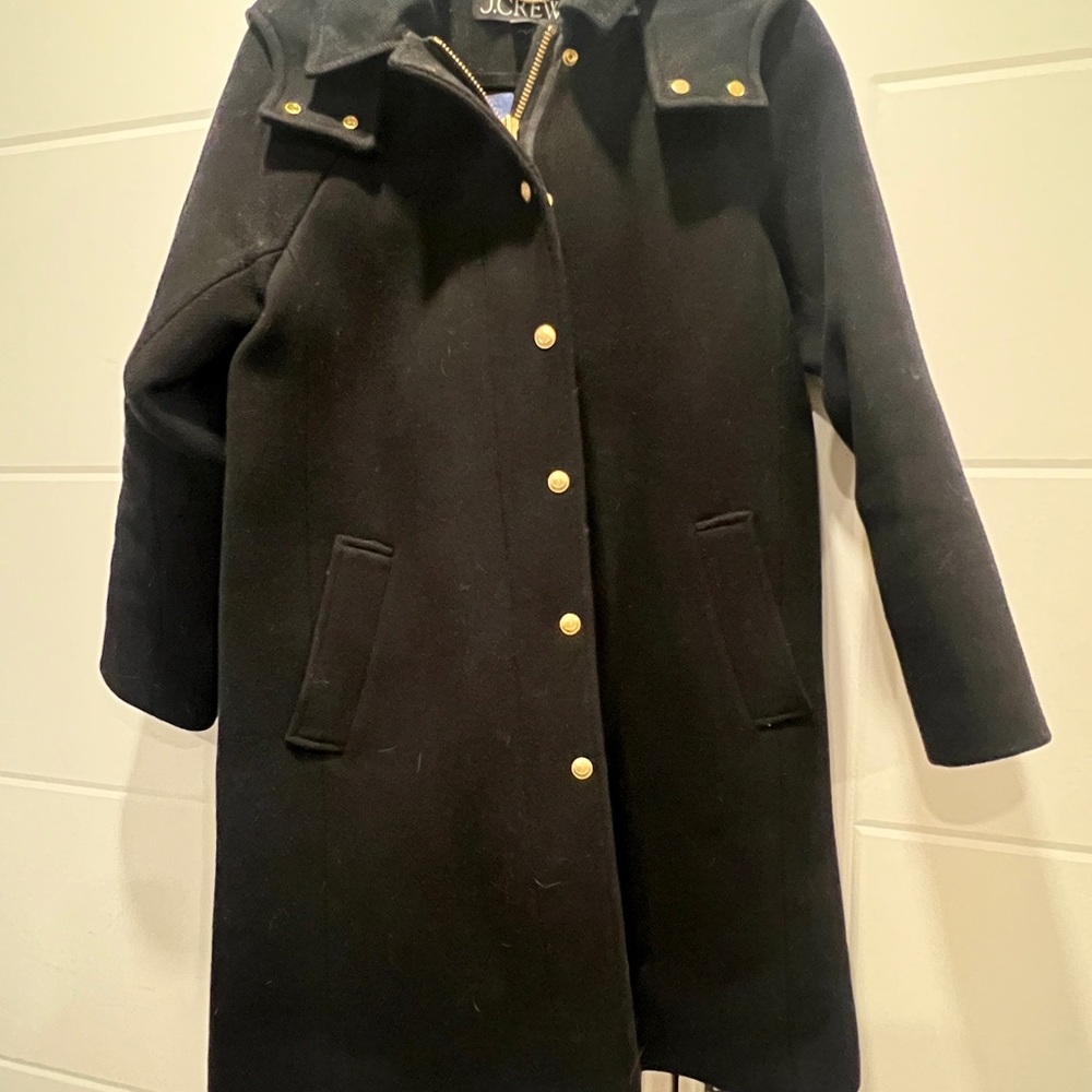 J. Crew Women's Black Wool Coat